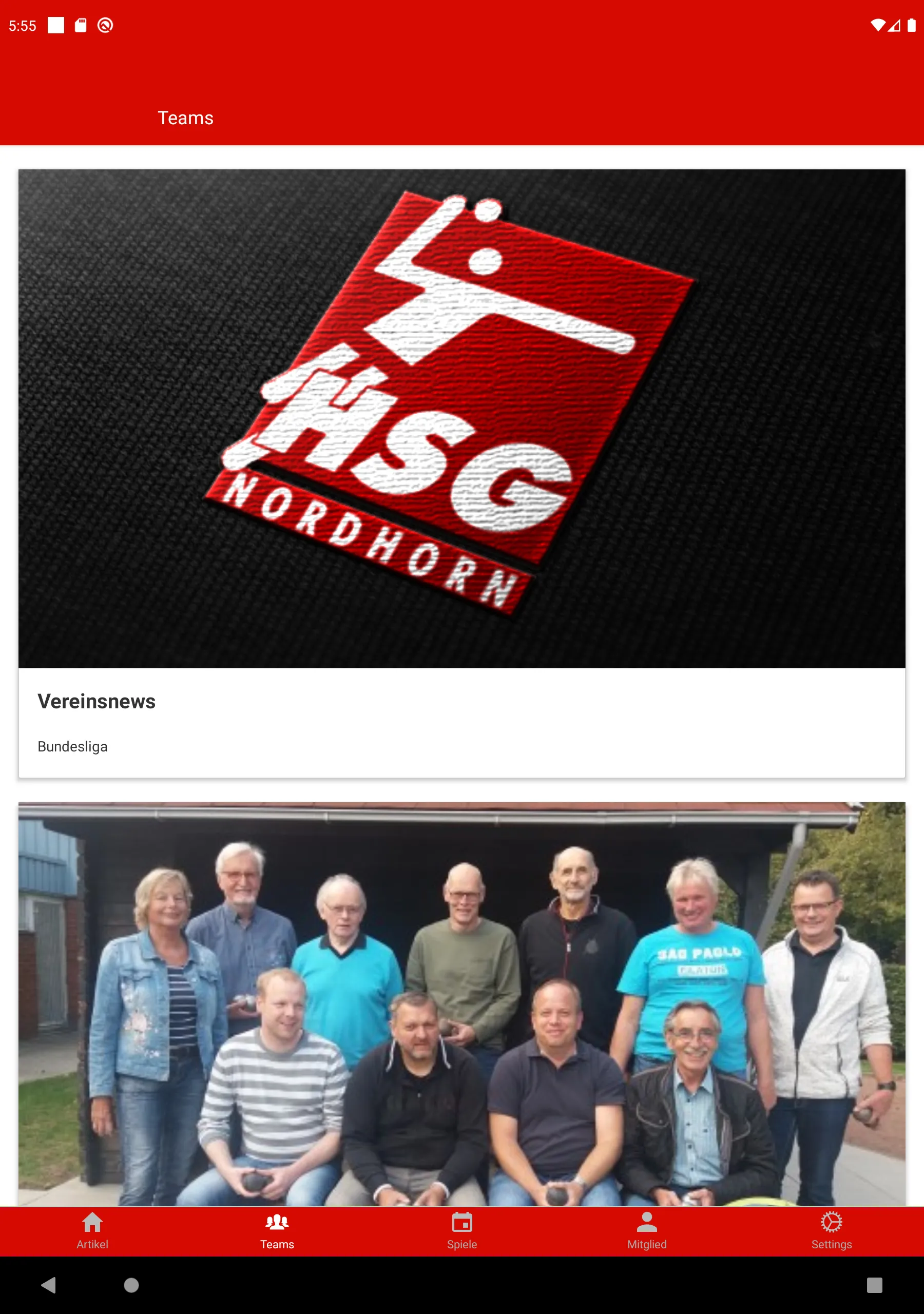 HSG Nordhorn | Indus Appstore | Screenshot