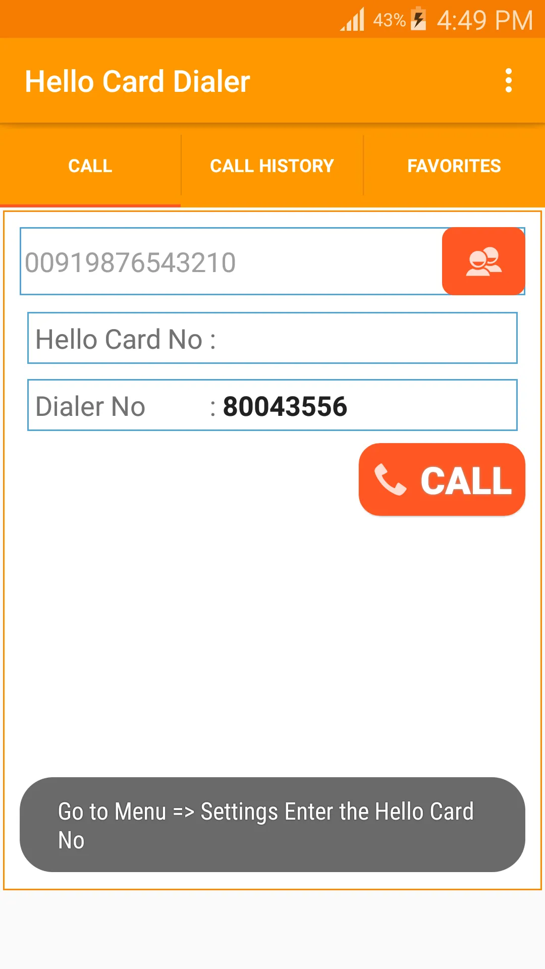 Hello Card Dialer | Indus Appstore | Screenshot