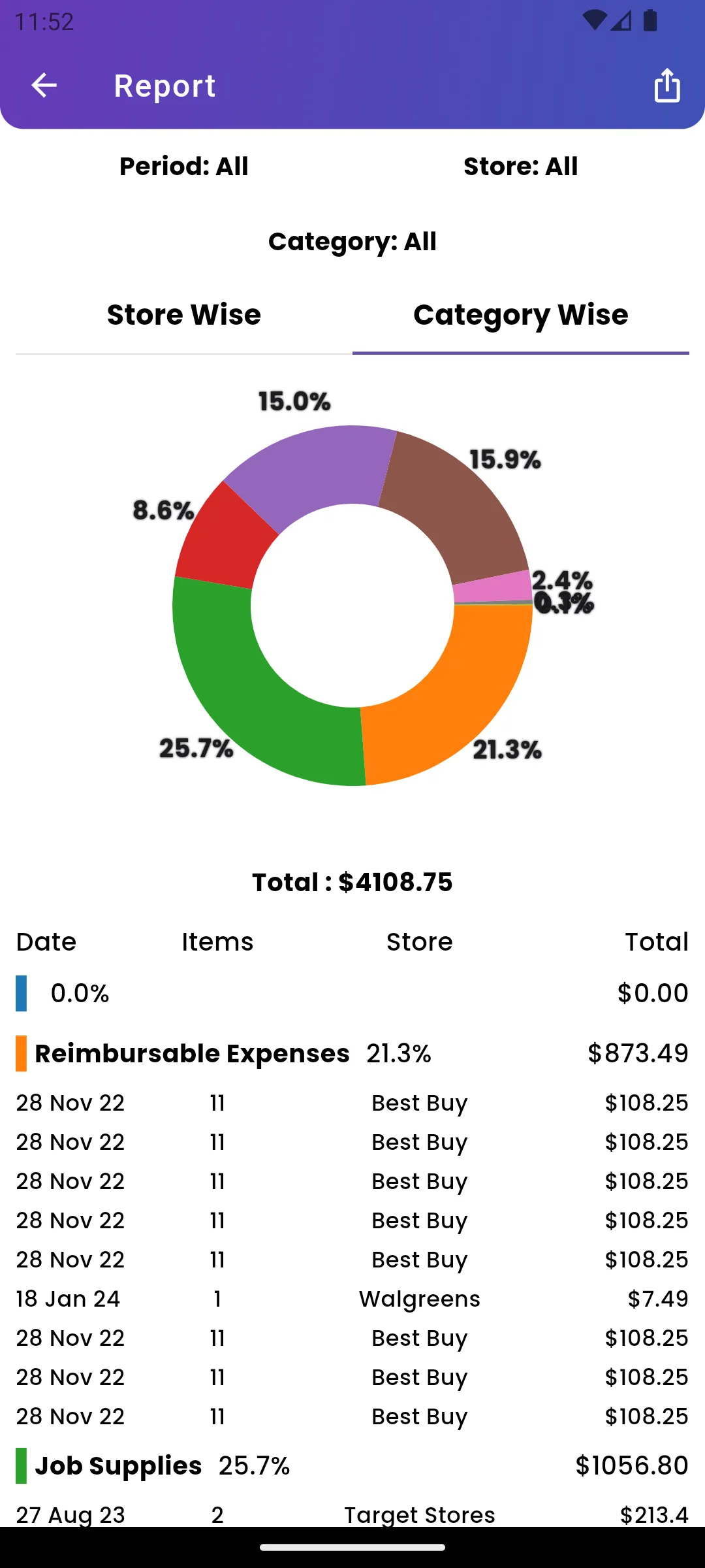 Receipts & Returns | Indus Appstore | Screenshot