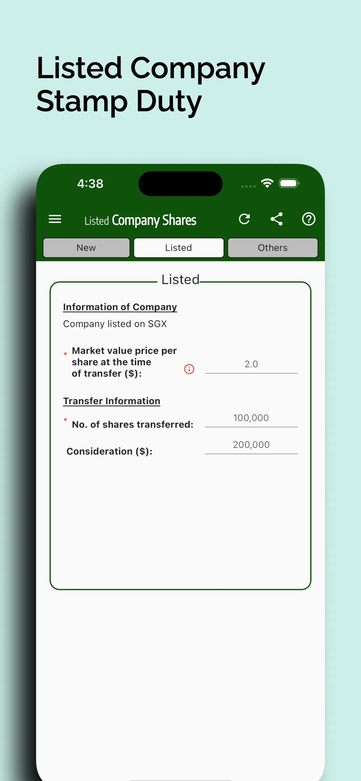 Stamp Duty Singapore | Indus Appstore | Screenshot