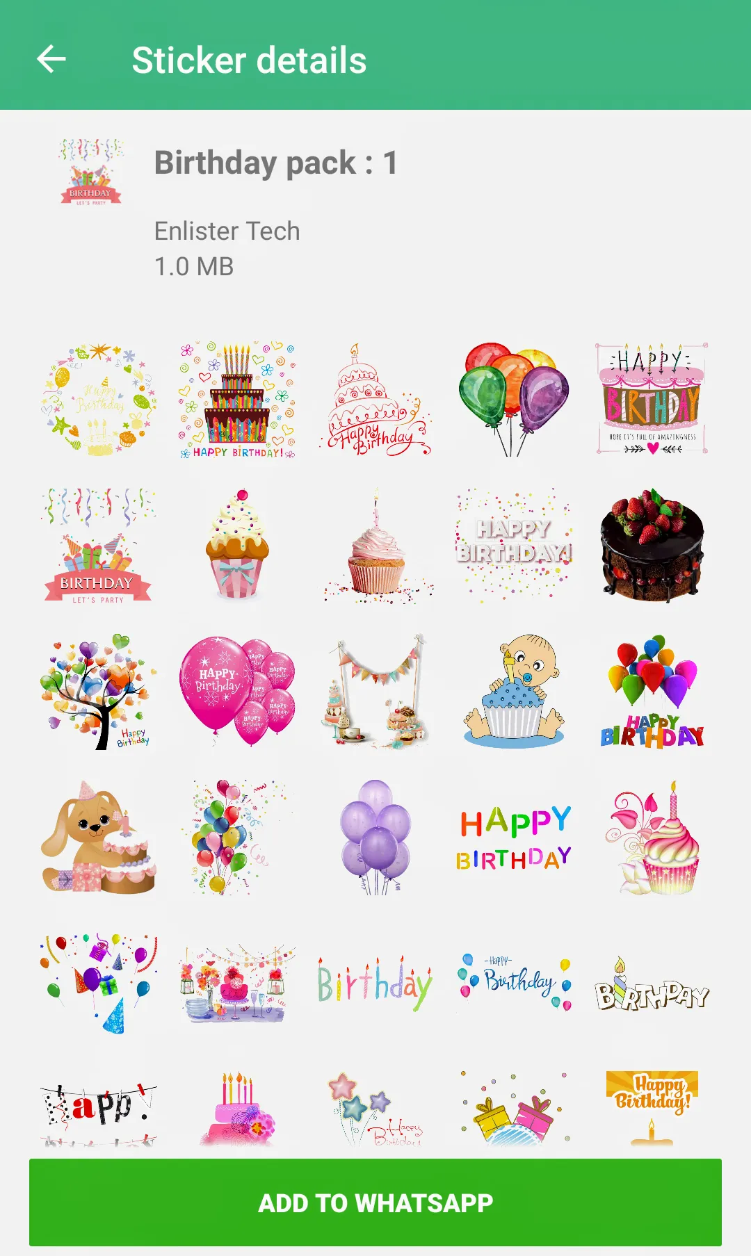 Happy Birthday WASticker | Indus Appstore | Screenshot