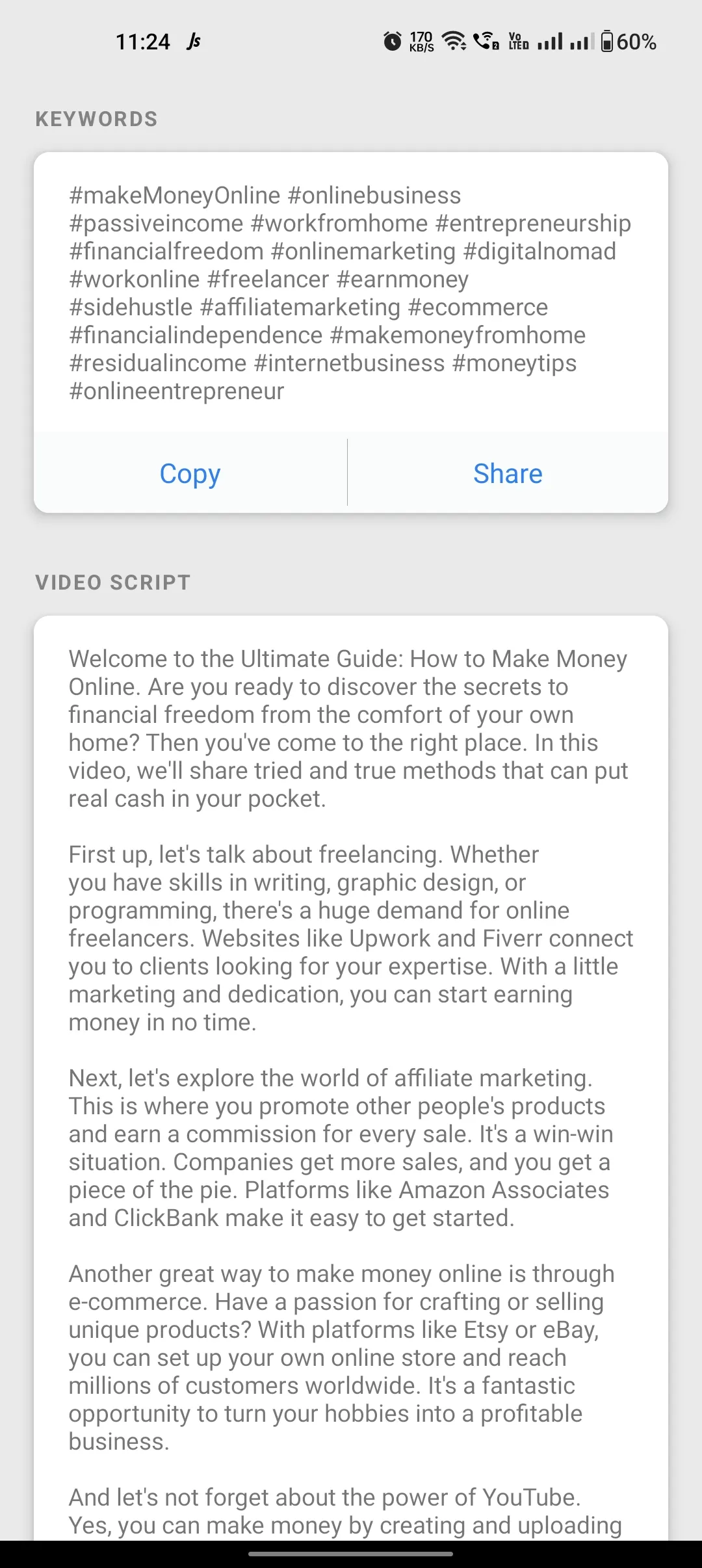 AI Script Generator Writer 4YT | Indus Appstore | Screenshot