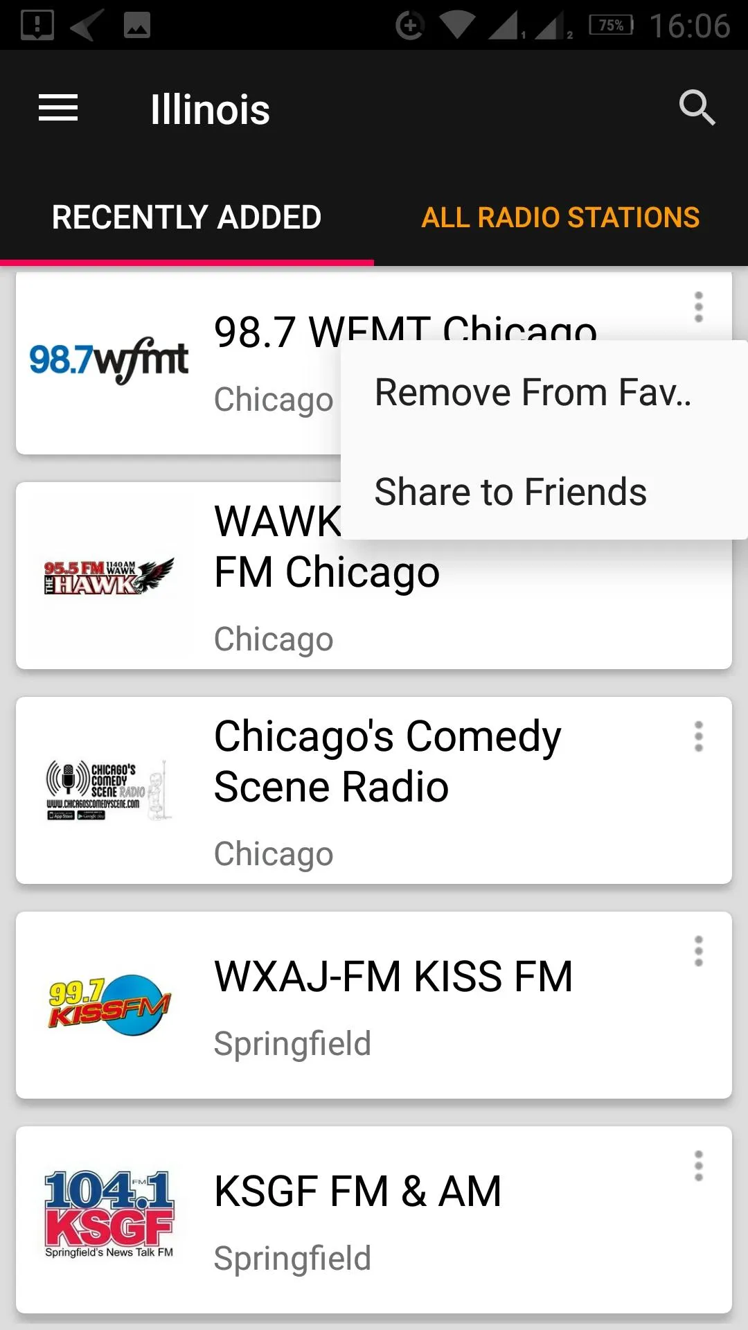 Illinois Radio Stations - USA | Indus Appstore | Screenshot