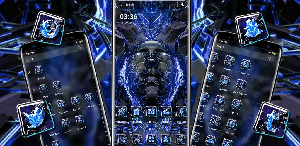 Abstract Blue Face Theme | Indus Appstore | Screenshot