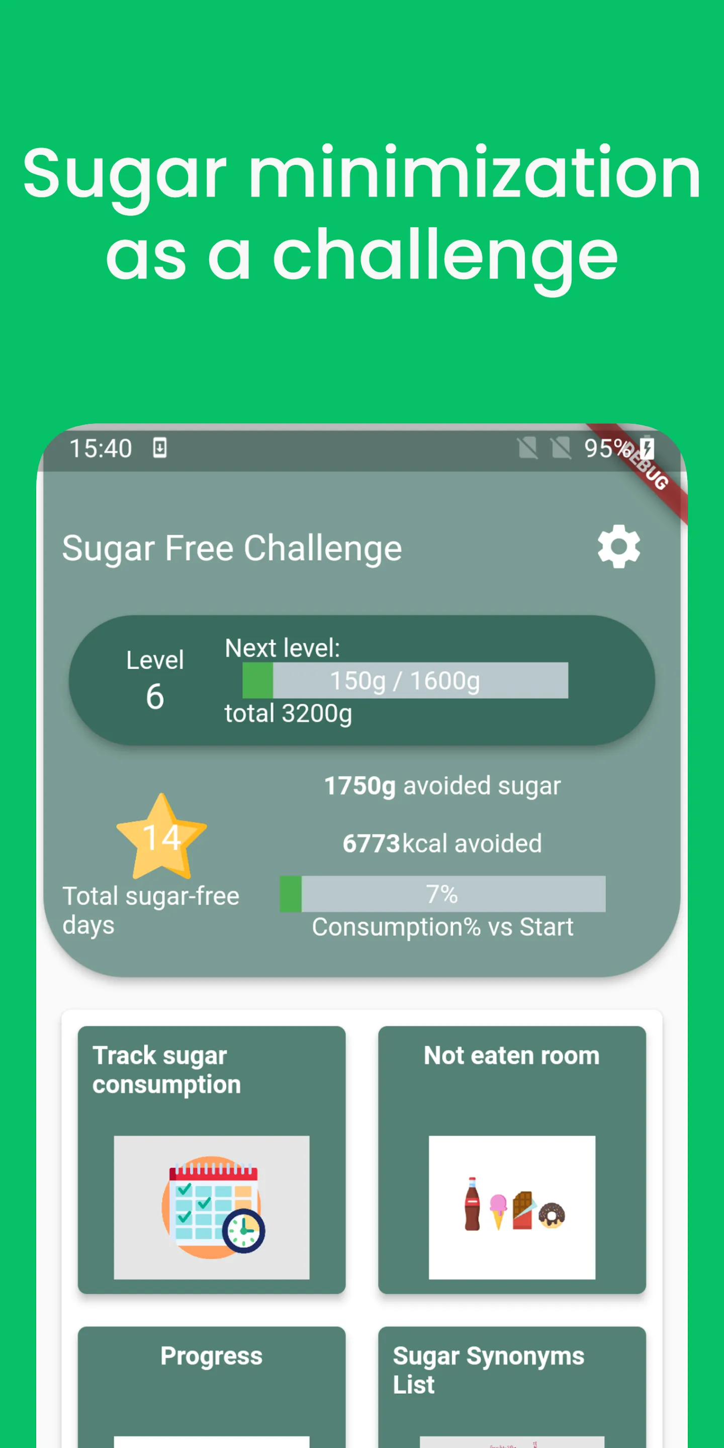 Sugar Free Challenge | Indus Appstore | Screenshot