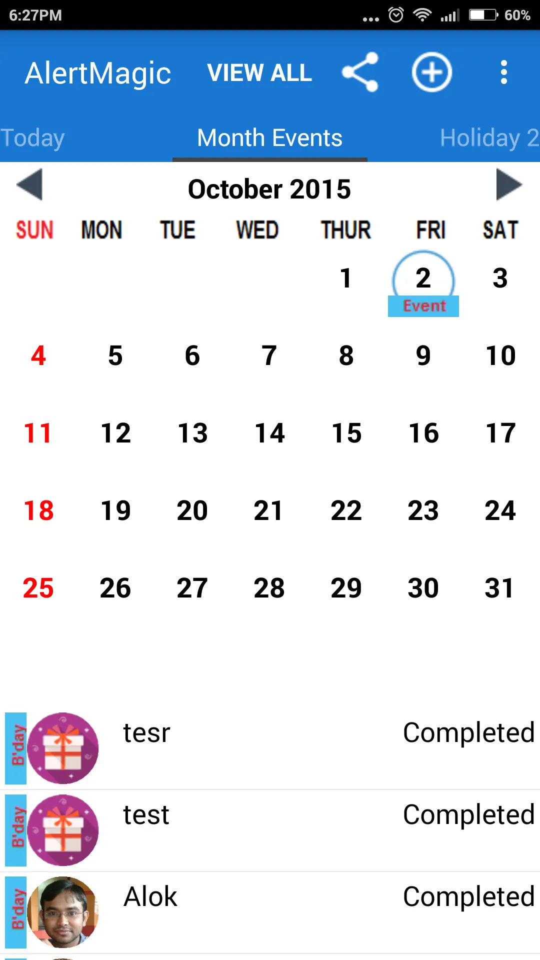 Anniversary Birthday Reminder | Indus Appstore | Screenshot