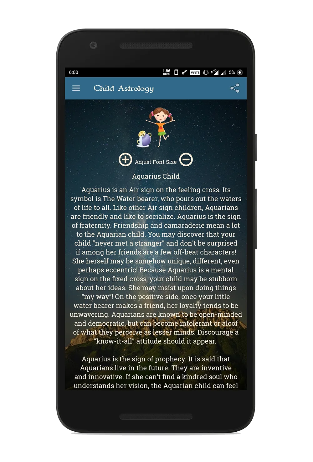 Aquarius Horoscope | Indus Appstore | Screenshot