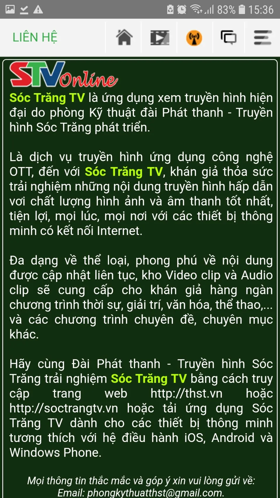 Soc Trang TV | Indus Appstore | Screenshot