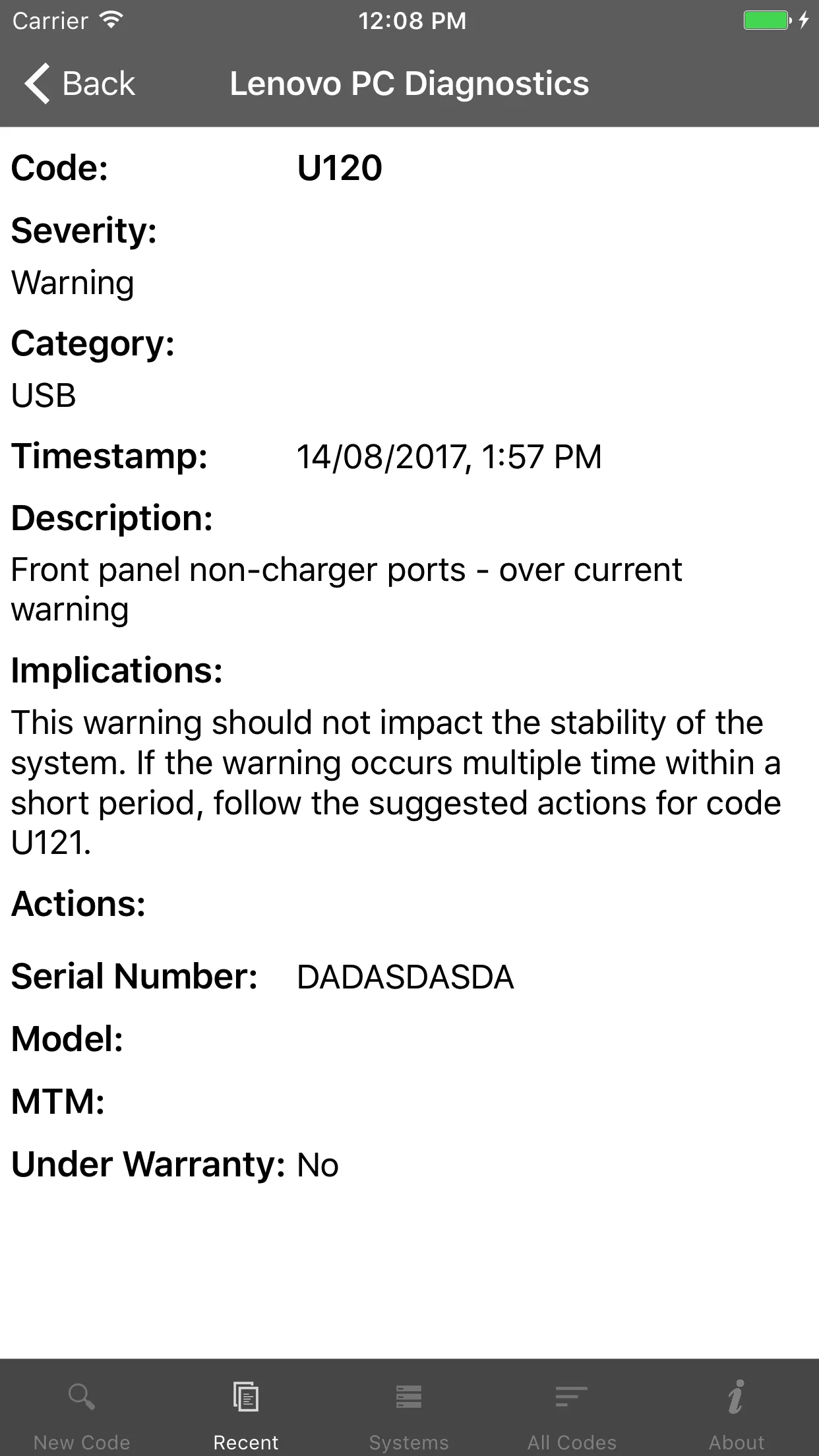 Lenovo PC Diagnostics 2.0 | Indus Appstore | Screenshot