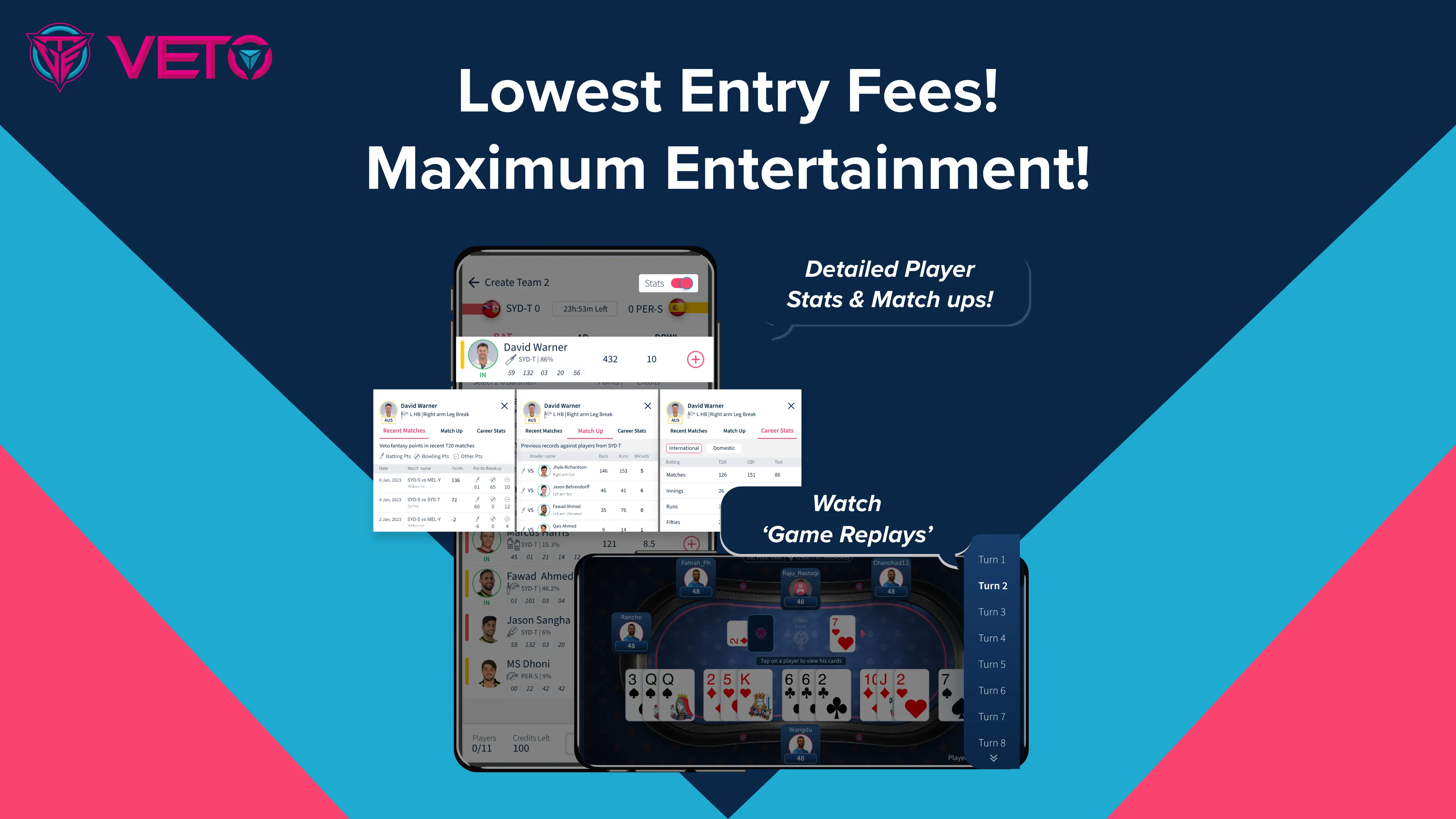 VETO - Rummy & Fantasy Cricket | Indus Appstore | Screenshot