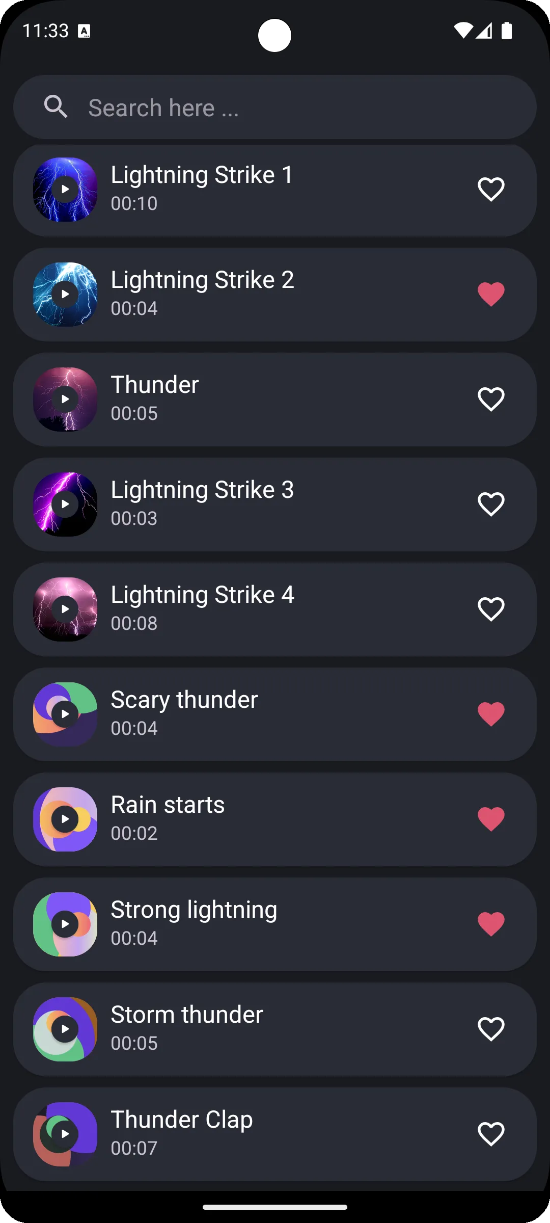 Thunder and Lightning Sounds | Indus Appstore | Screenshot