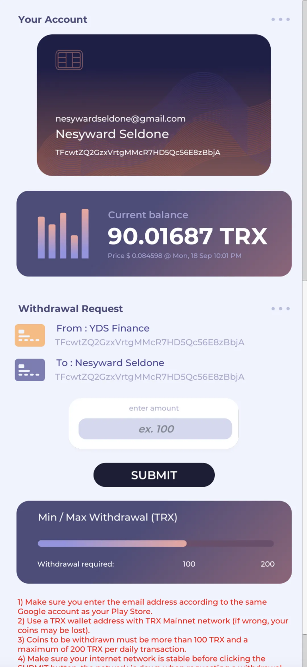 TRX Miner by YDS | Indus Appstore | Screenshot