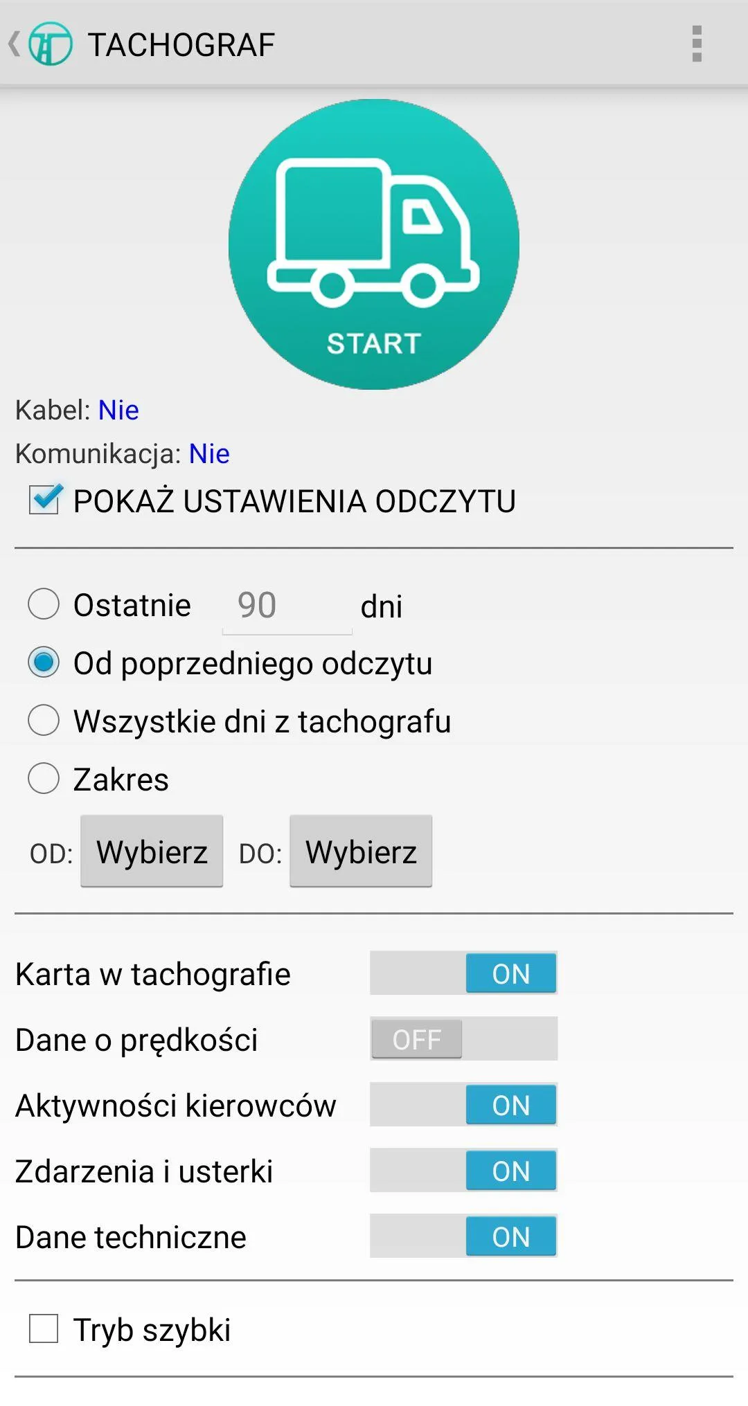 TachoDroid - czytnik tachograf | Indus Appstore | Screenshot