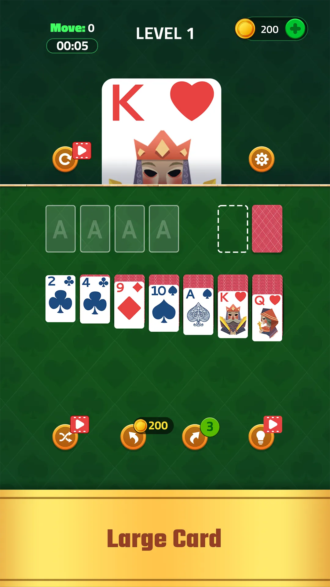 Big Card Solitaire | Indus Appstore | Screenshot