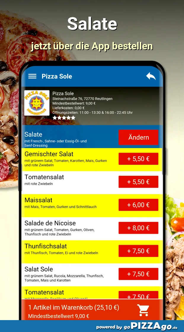 Pizza Sole Reutlingen | Indus Appstore | Screenshot