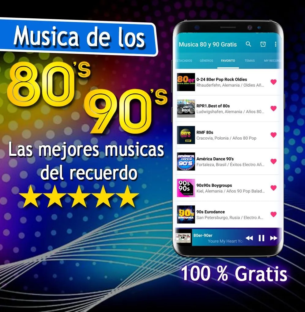 Musica de los 80 y 90 | Indus Appstore | Screenshot