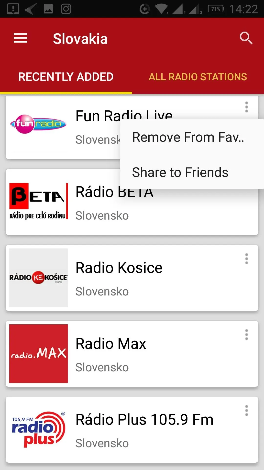 Slovakian Radio Stations | Indus Appstore | Screenshot