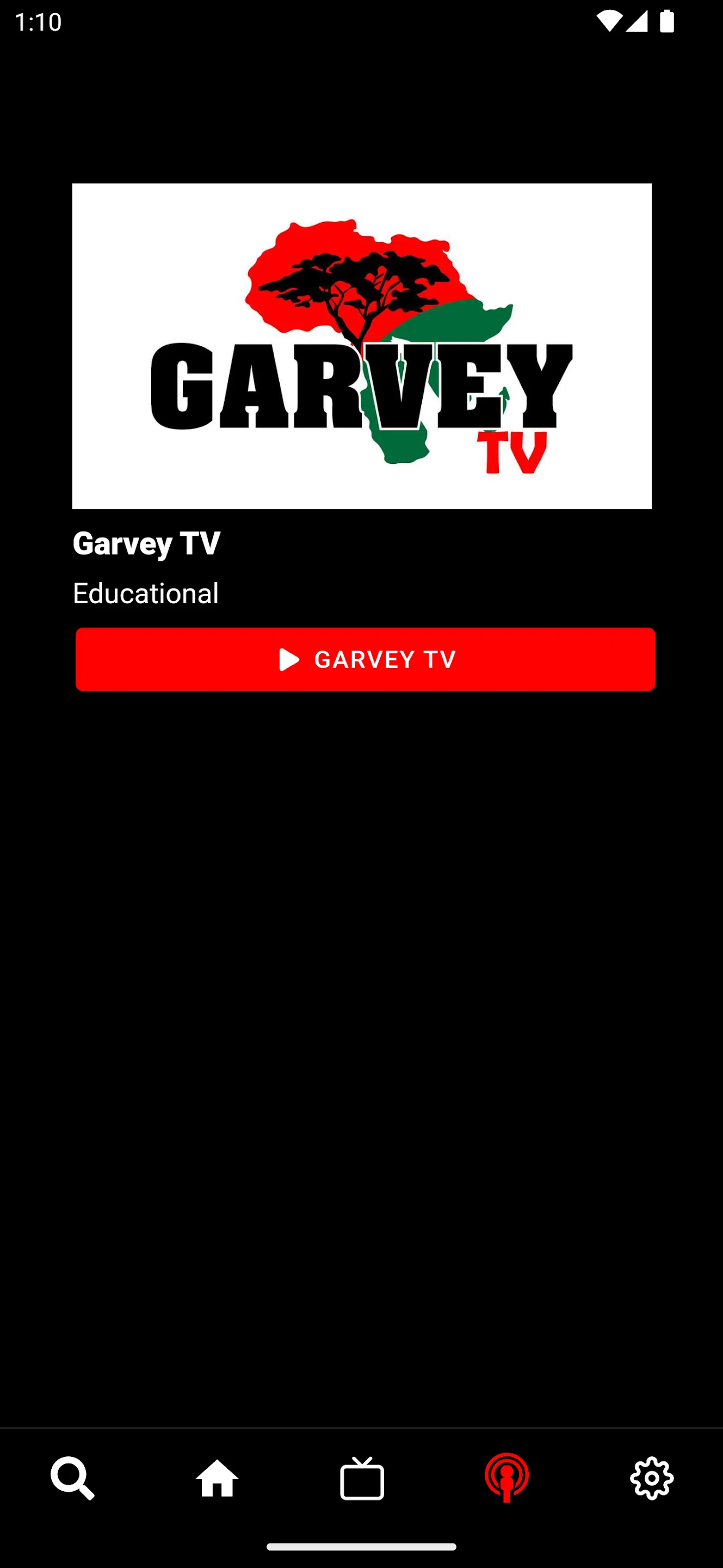 Garvey TV | Indus Appstore | Screenshot