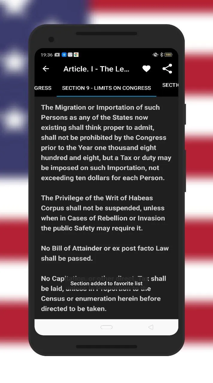 USA Constitution - Text Guide | Indus Appstore | Screenshot