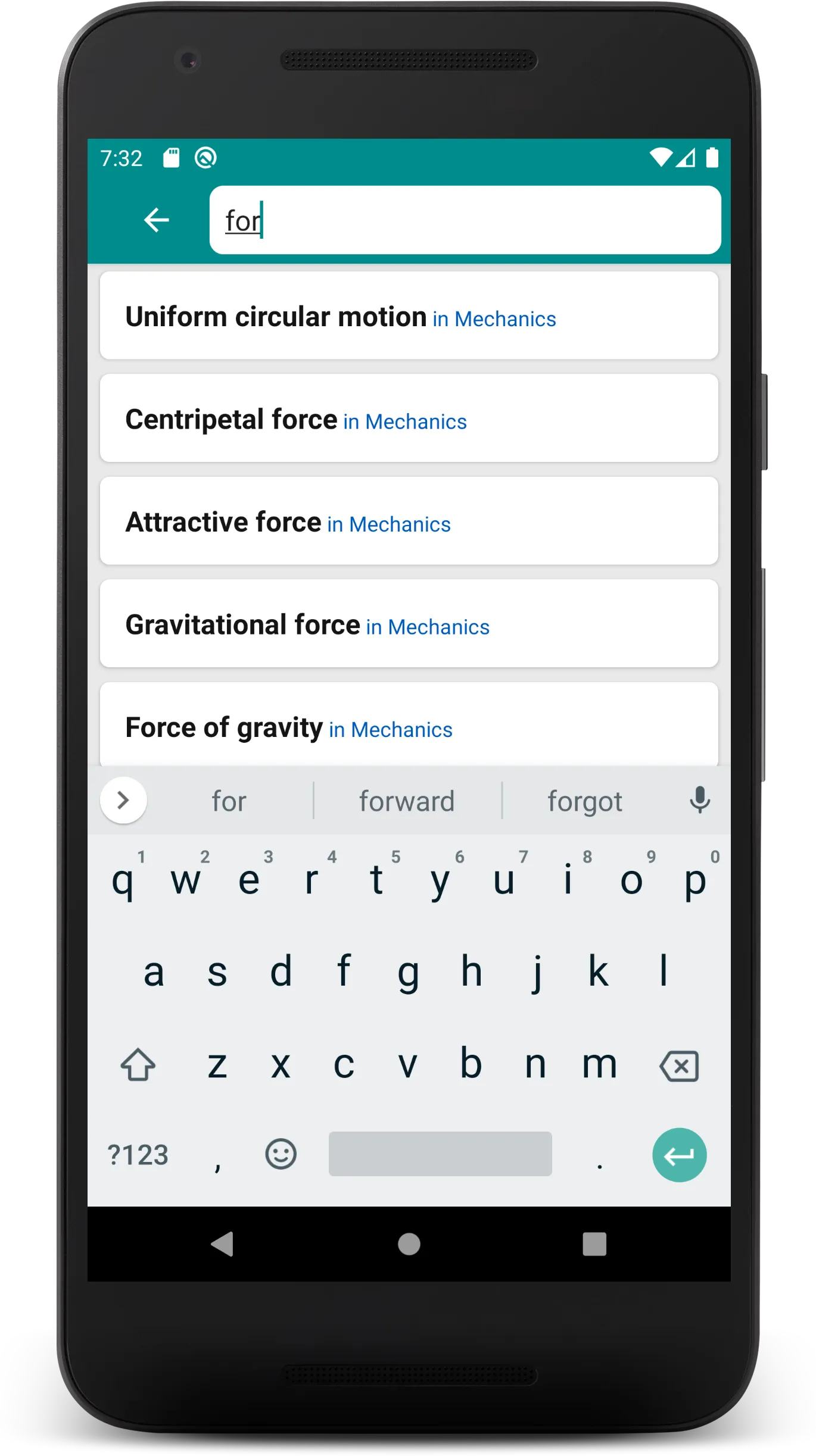 Pocket Physics Formulas | Indus Appstore | Screenshot