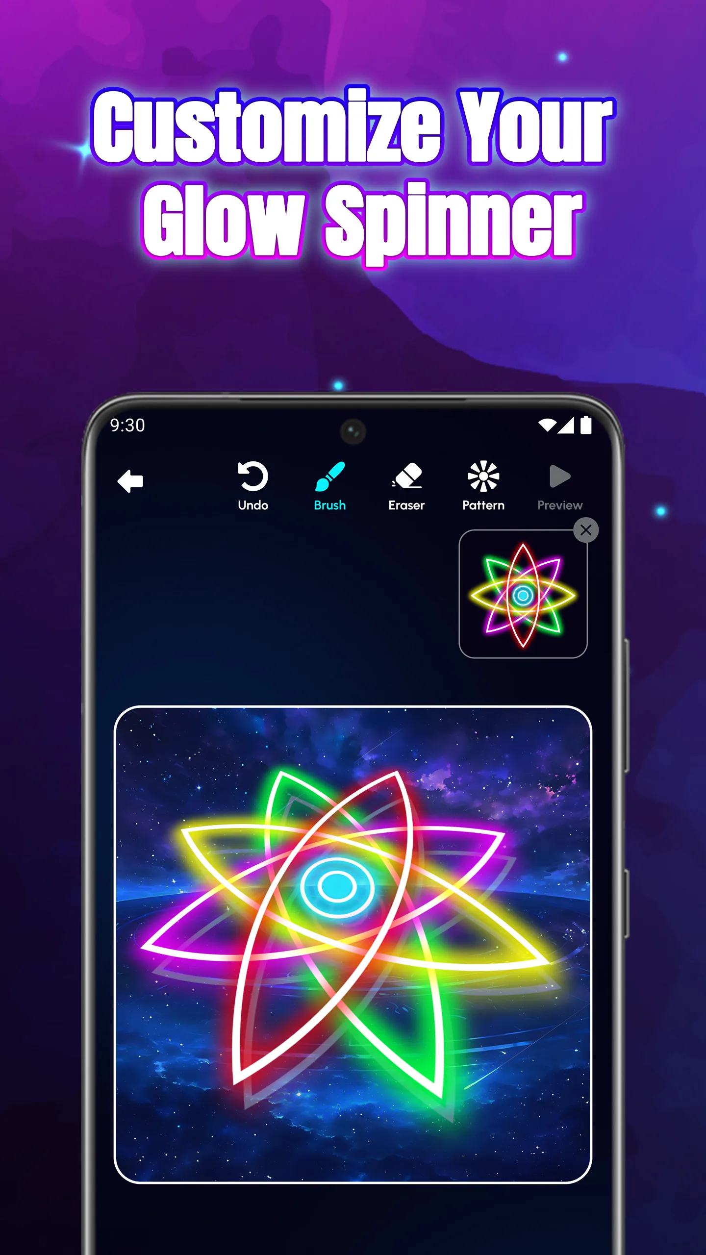 Glow Spinner: Finger Draw Art | Indus Appstore | Screenshot