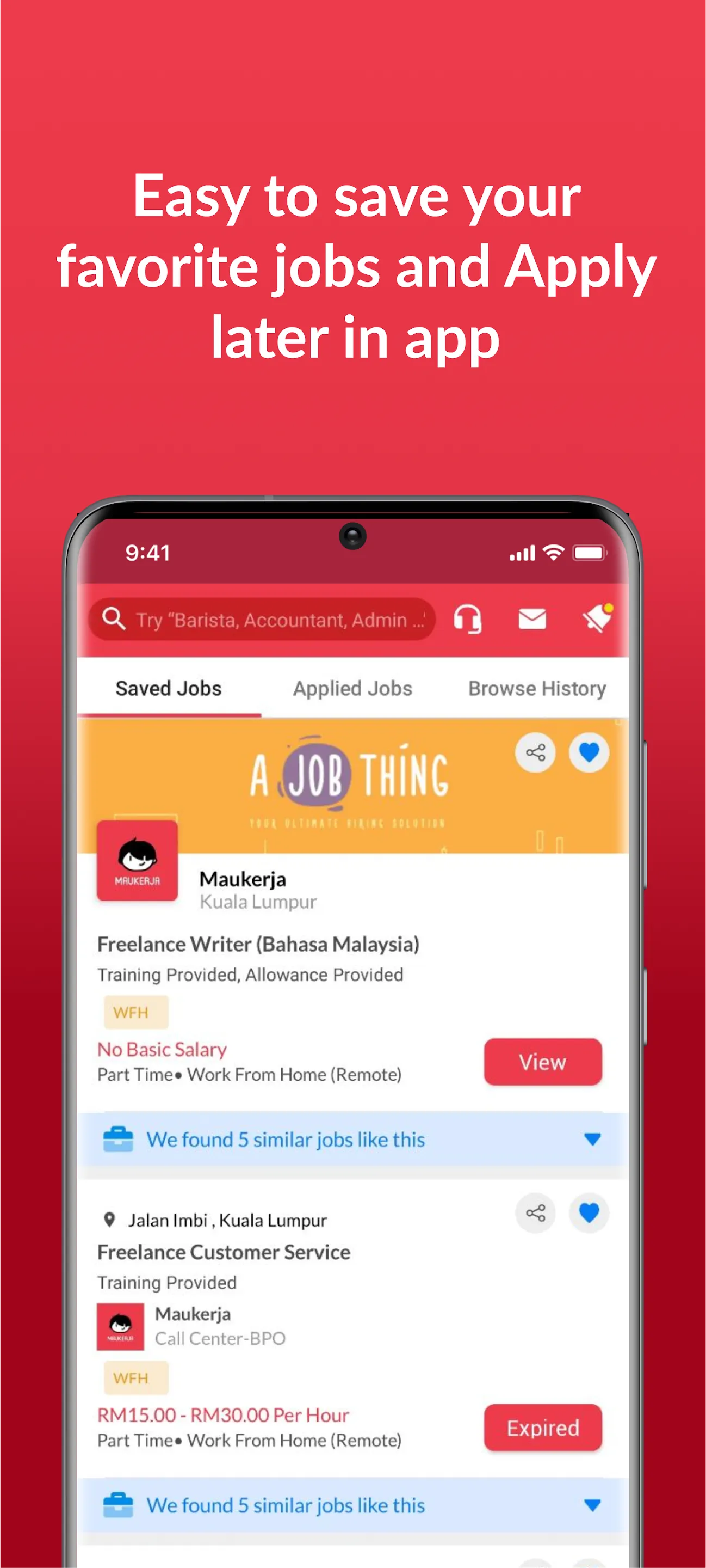 Maukerja - Malaysia Job Search | Indus Appstore | Screenshot