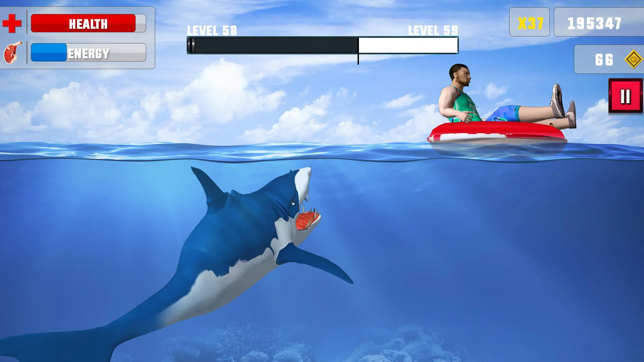 Shark Attack Fish Hungry Games | Indus Appstore | Screenshot