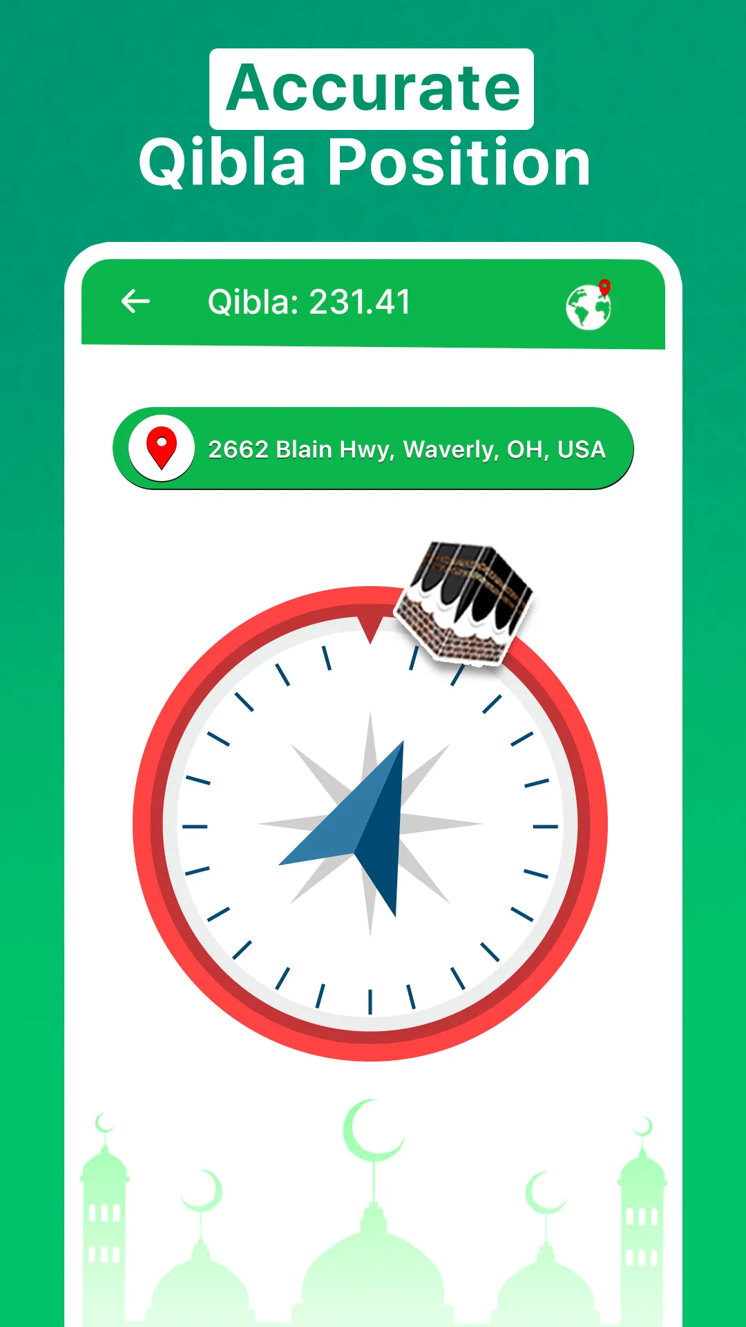 Qibla Compass- Qibla Direction | Indus Appstore | Screenshot