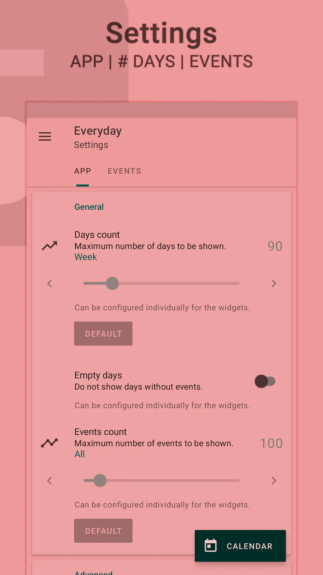 Everyday | Calendar Widget | Indus Appstore | Screenshot