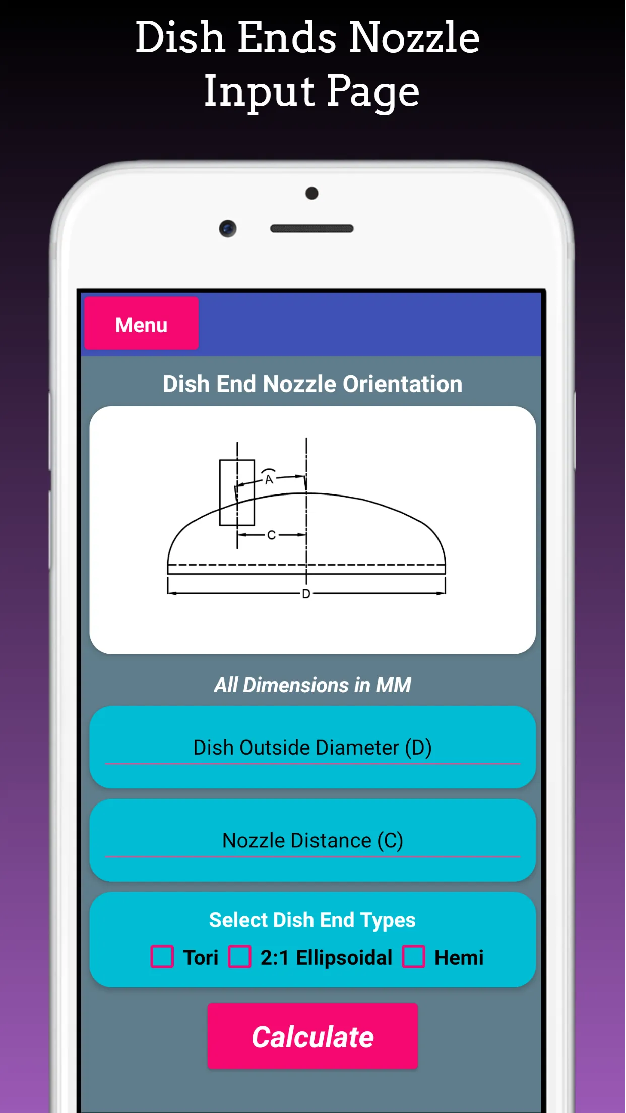 Nozzle Orientation Calculator | Indus Appstore | Screenshot