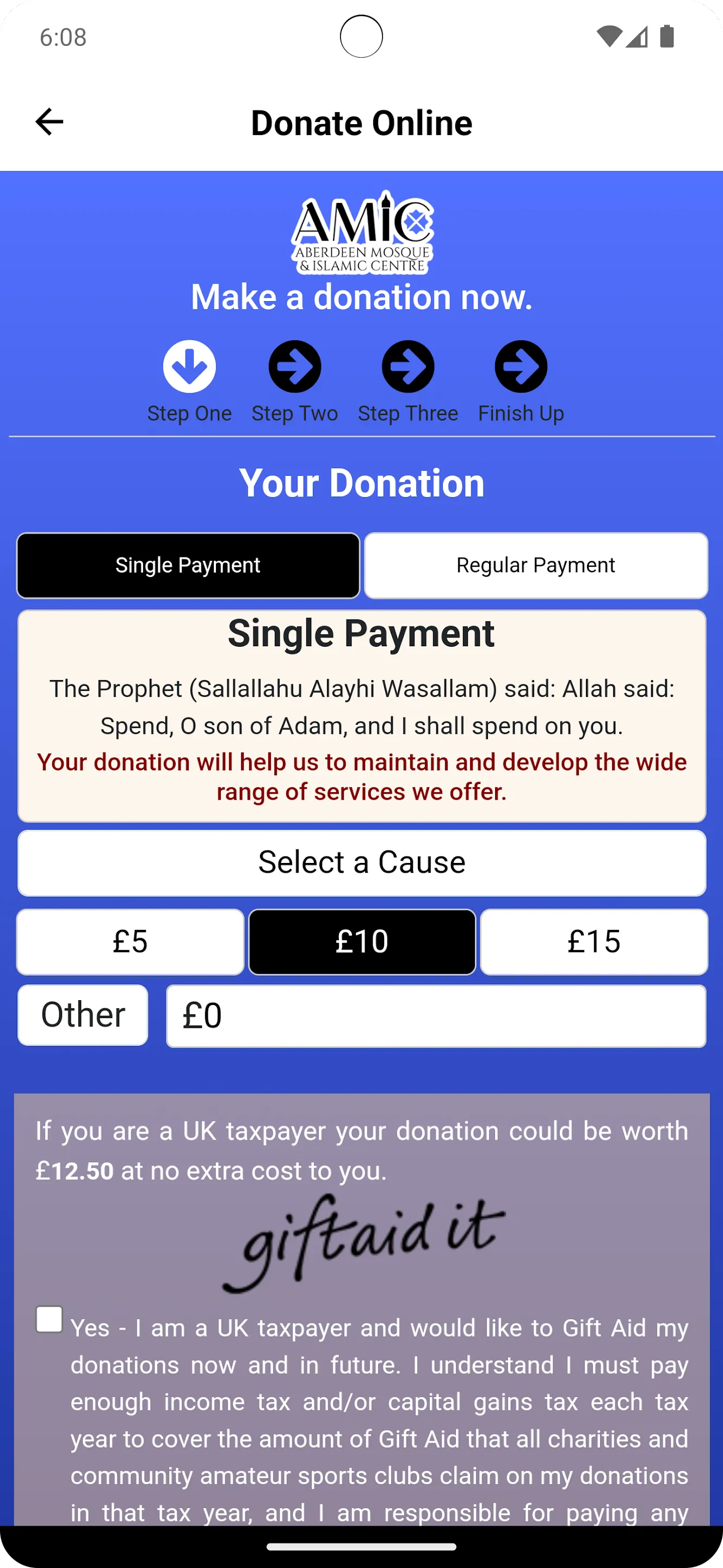 Aberdeen Mosque (AMIC) | Indus Appstore | Screenshot