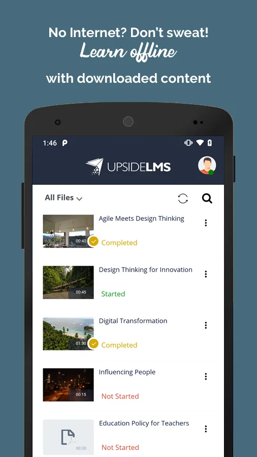 UpsideLMS | Indus Appstore | Screenshot