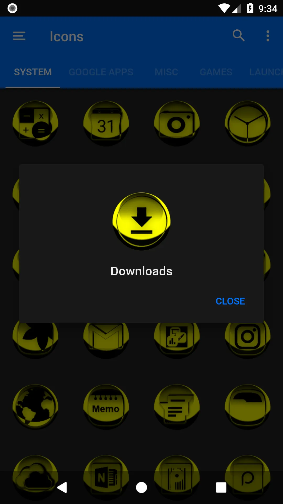 Yellow Icon Pack Style 3 | Indus Appstore | Screenshot