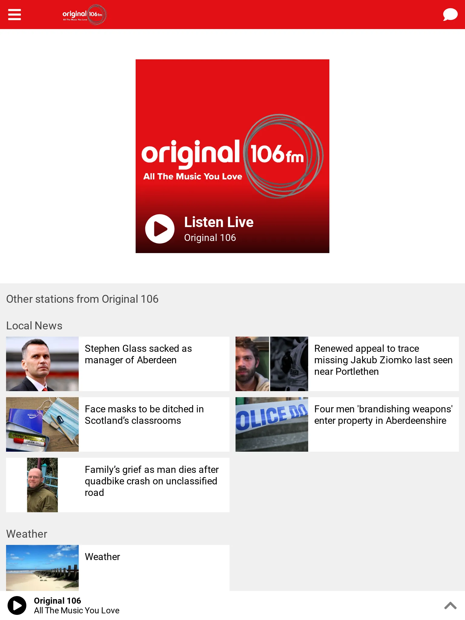 Original 106 FM | Indus Appstore | Screenshot