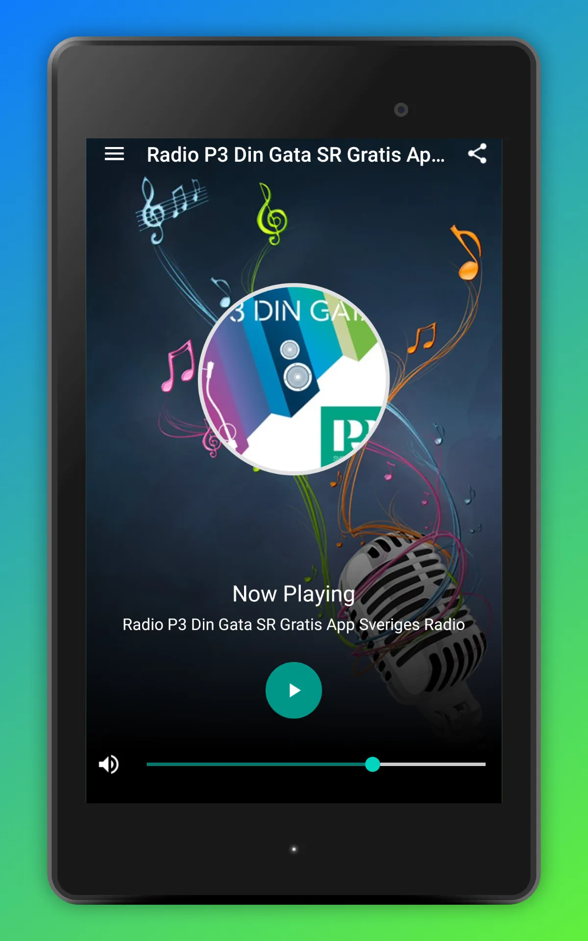 P3 Din Gata Radio Sveriges App | Indus Appstore | Screenshot