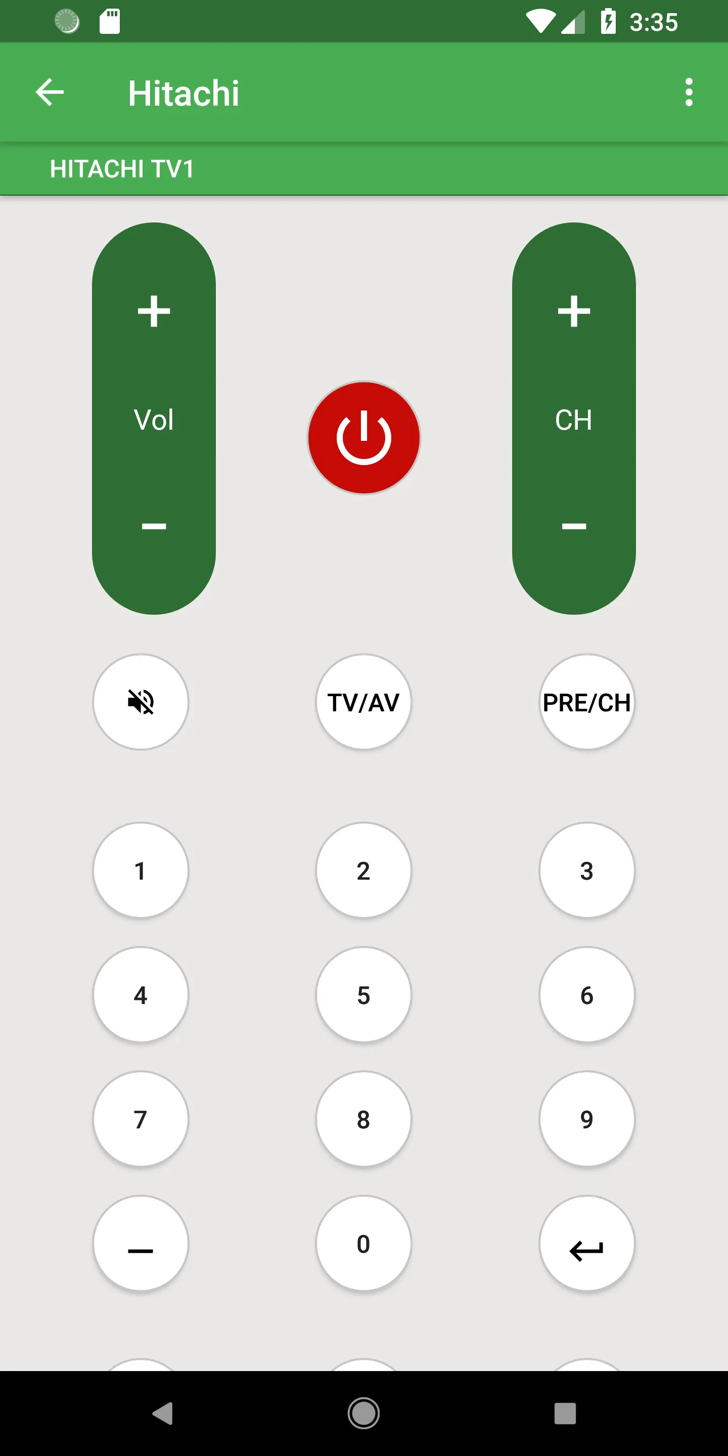 Hitachi Remote Control | Indus Appstore | Screenshot