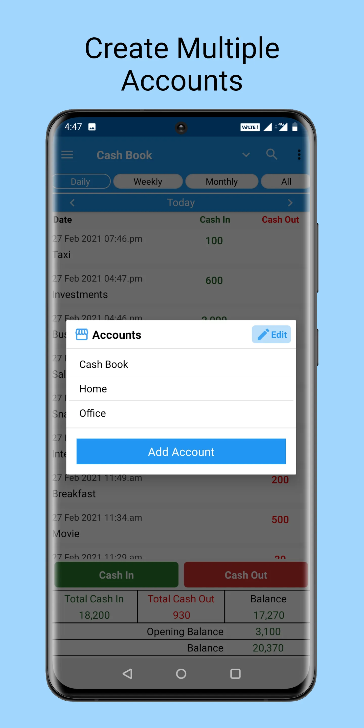 Cash Book- expense manager | Indus Appstore | Screenshot