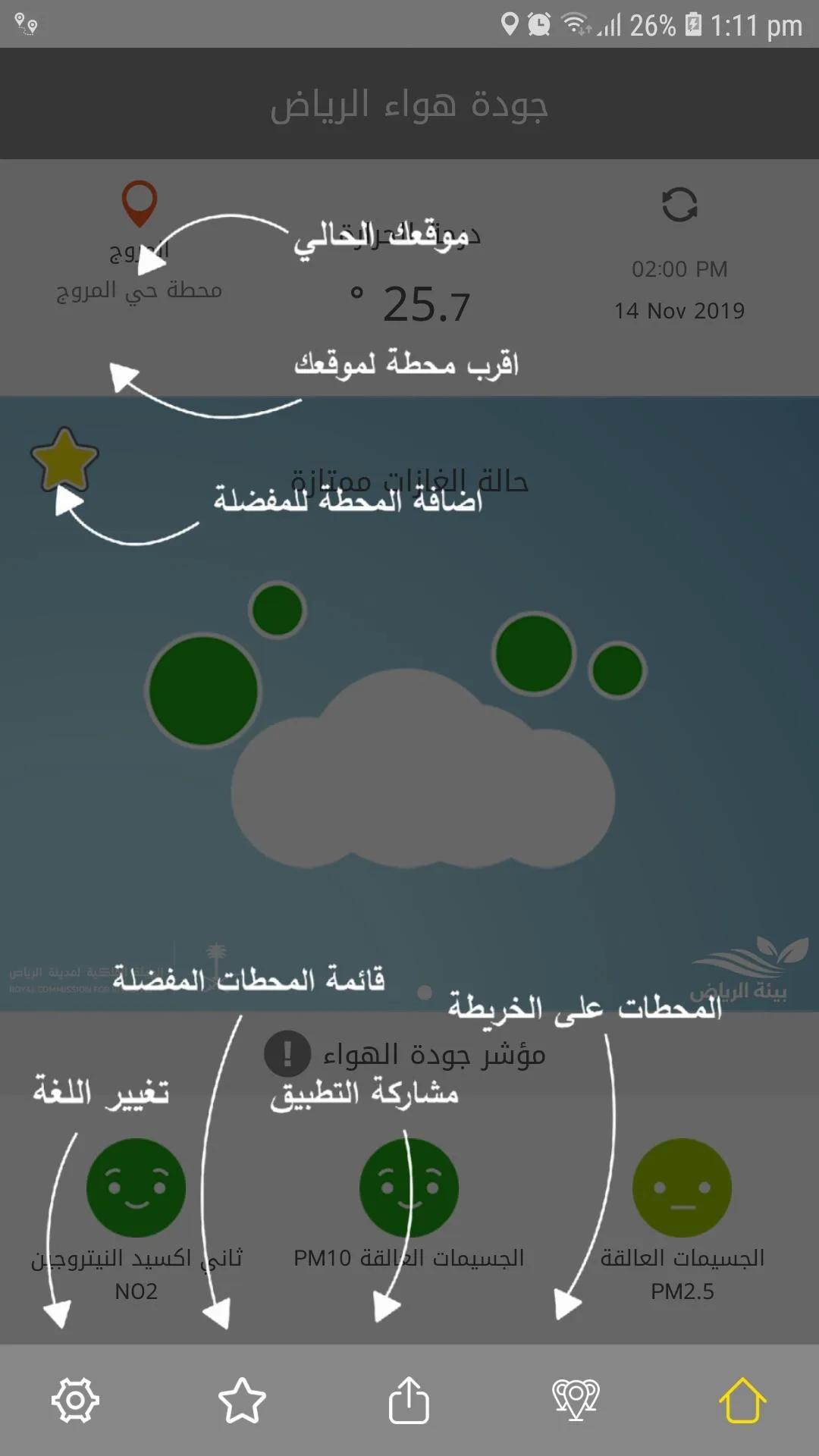 جودة هواء الرياض | Indus Appstore | Screenshot