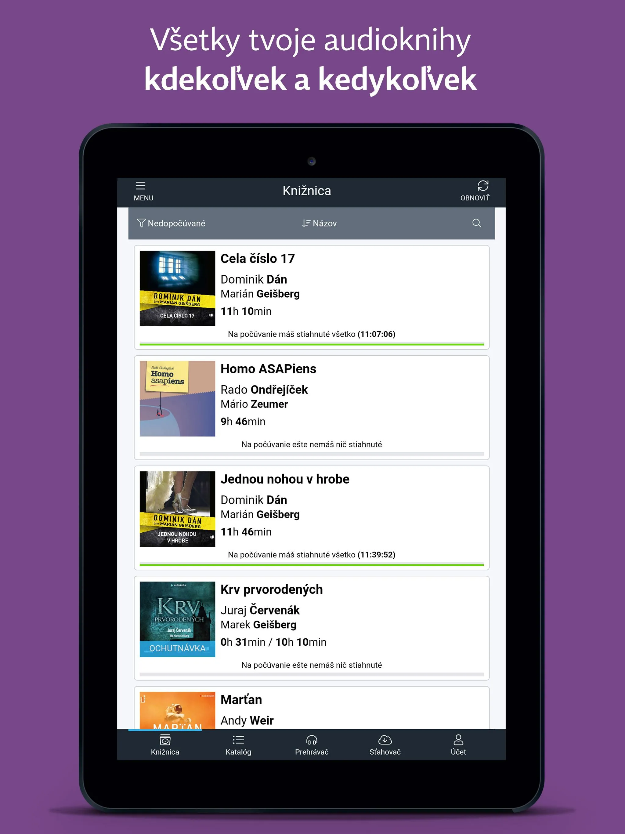 Martinus.sk Audioknihy | Indus Appstore | Screenshot