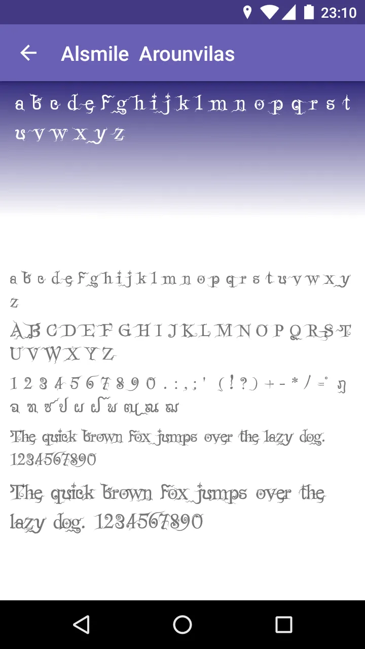 Thai Fonts for FlipFont | Indus Appstore | Screenshot