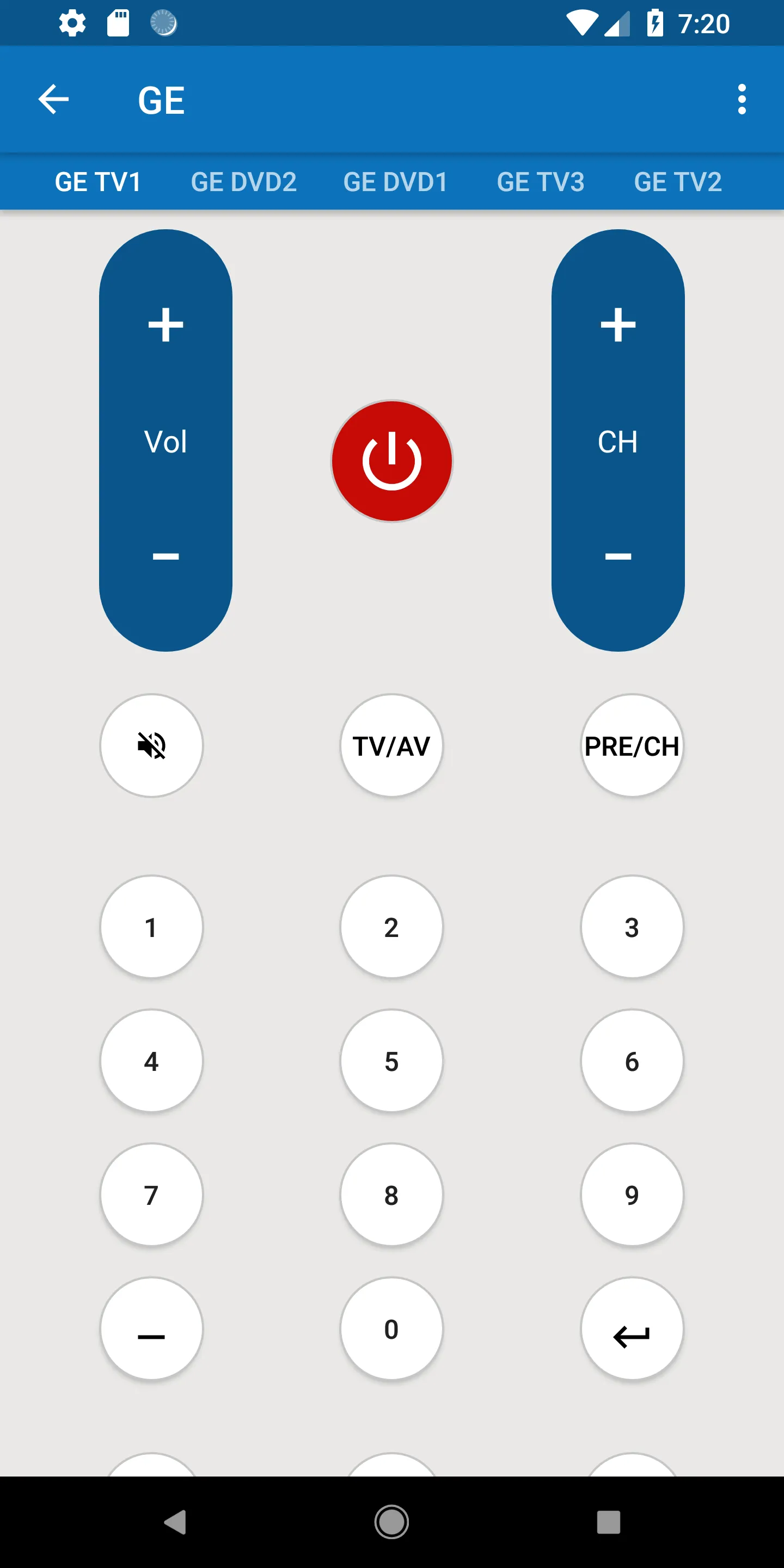 GE Universal Remote Control | Indus Appstore | Screenshot