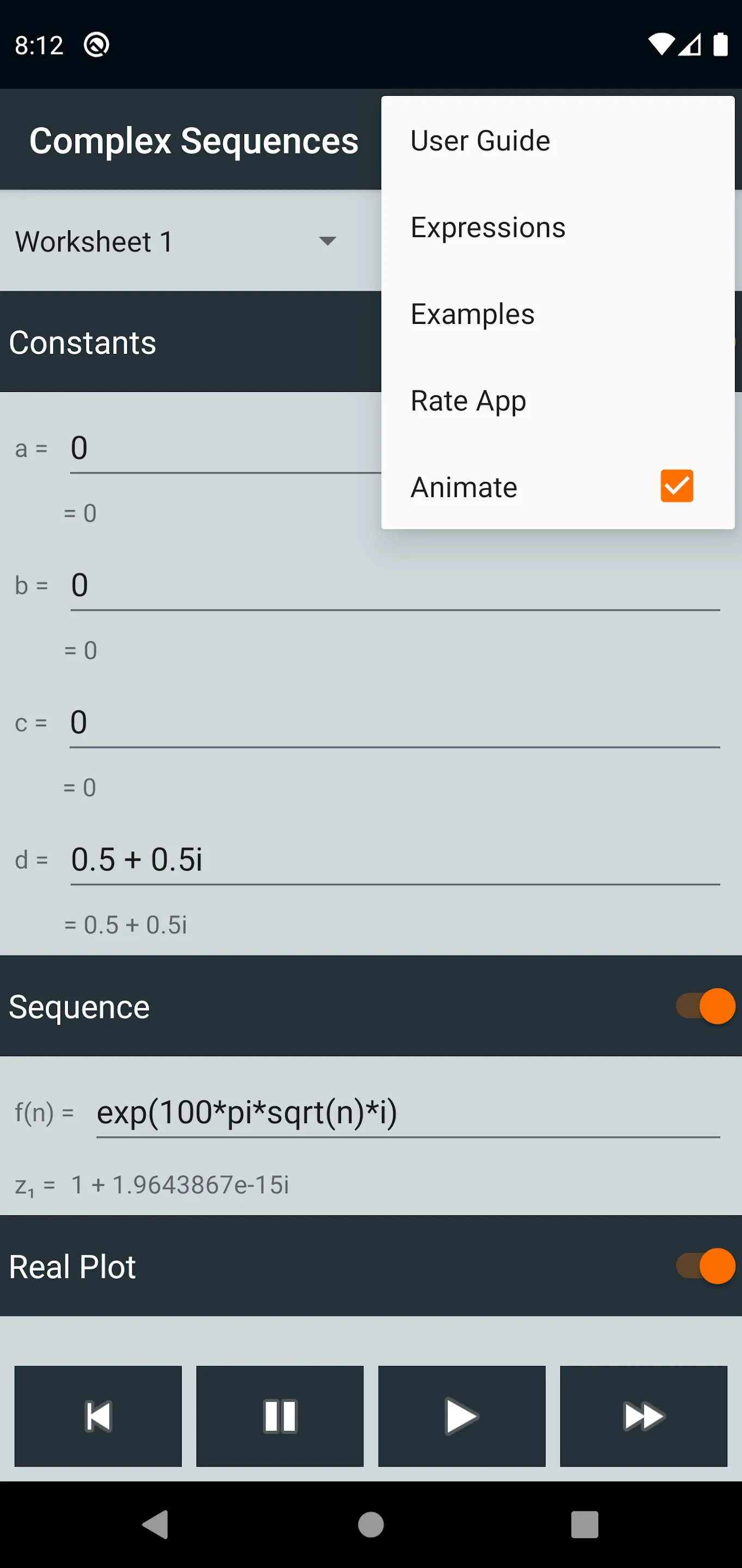 Complex Sequence Calculator | Indus Appstore | Screenshot