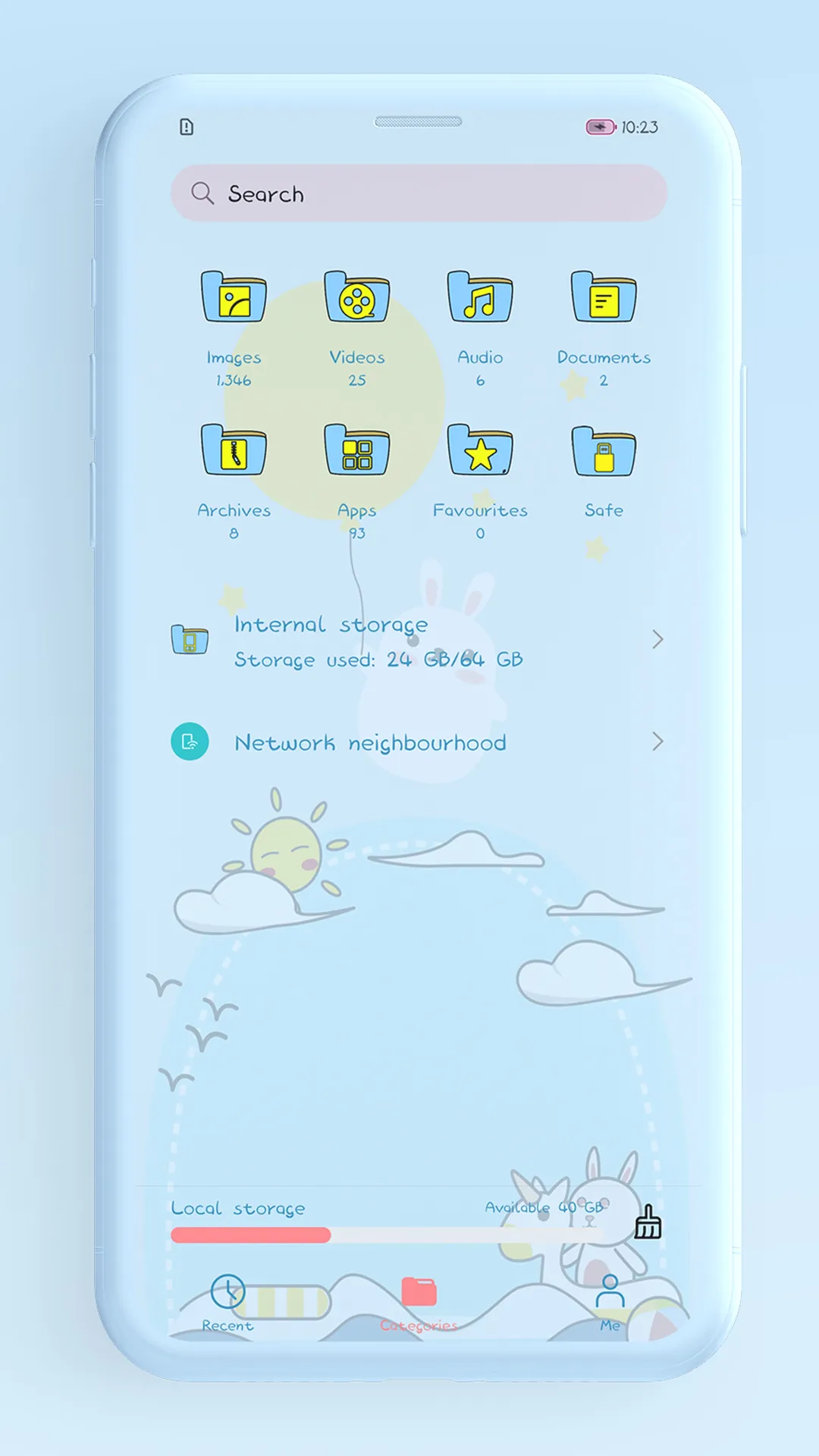 Baby Rabbit EMUI 10/11 Theme | Indus Appstore | Screenshot