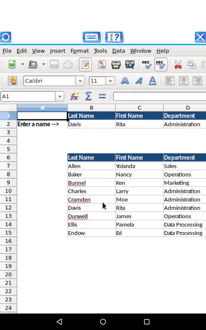 AndroCalc Spreadsheet editor f | Indus Appstore | Screenshot