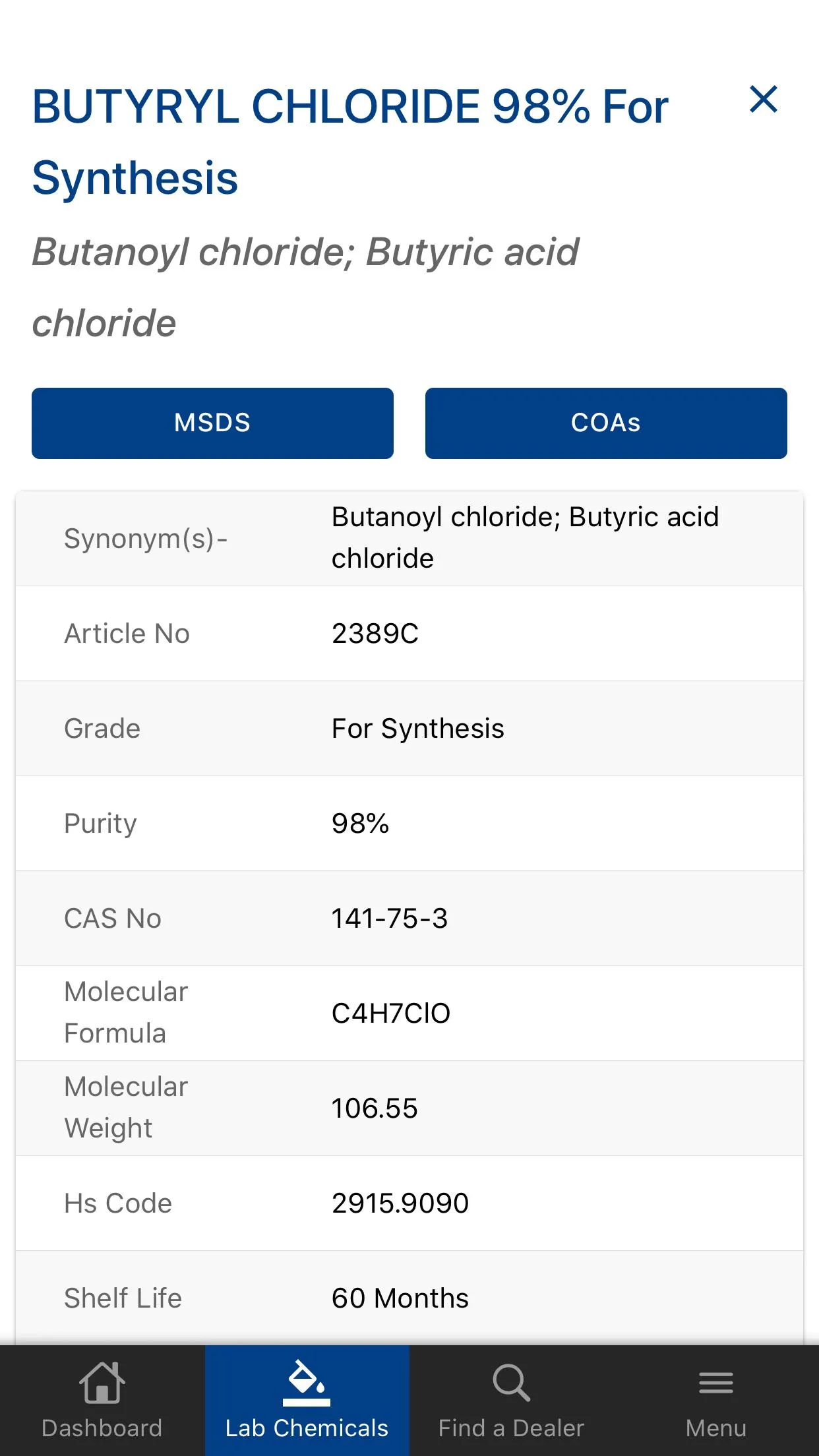 Loba Chemie | Indus Appstore | Screenshot