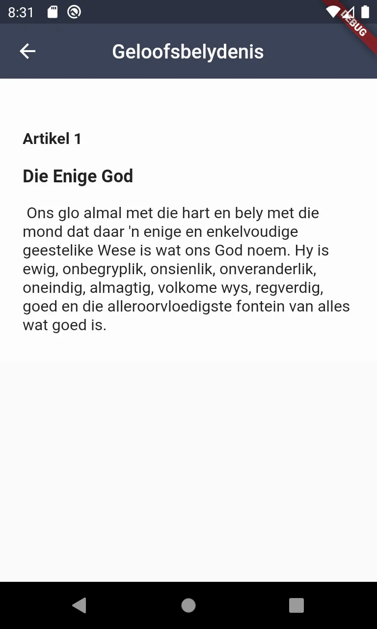 Nederlandse Geloofsbelydenis | Indus Appstore | Screenshot