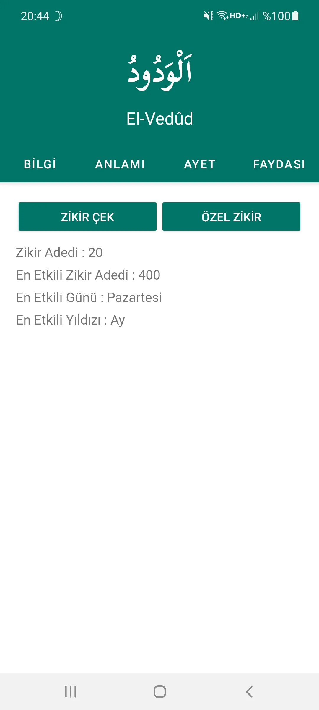 Esmaül Hüsna Vakitleri & Zikri | Indus Appstore | Screenshot