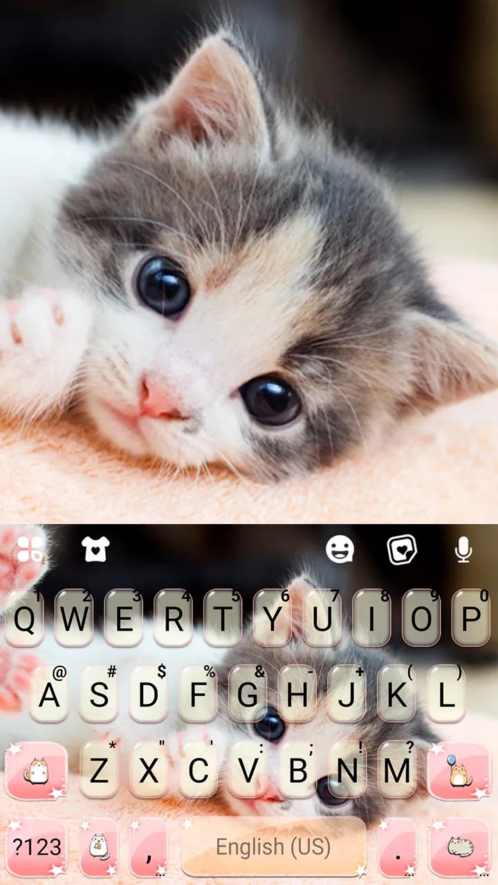 Cute Kitty 2 Keyboard Backgrou | Indus Appstore | Screenshot