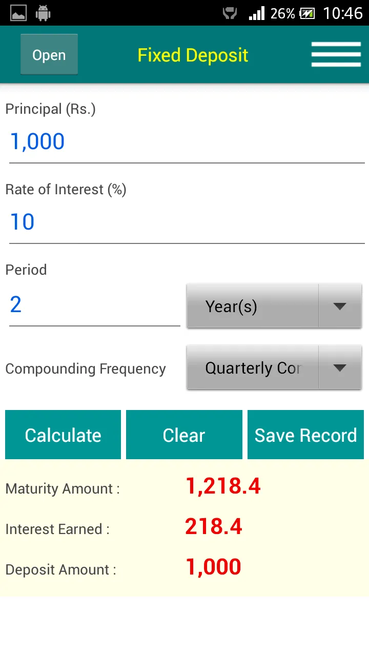 Banking Calculator | Indus Appstore | Screenshot