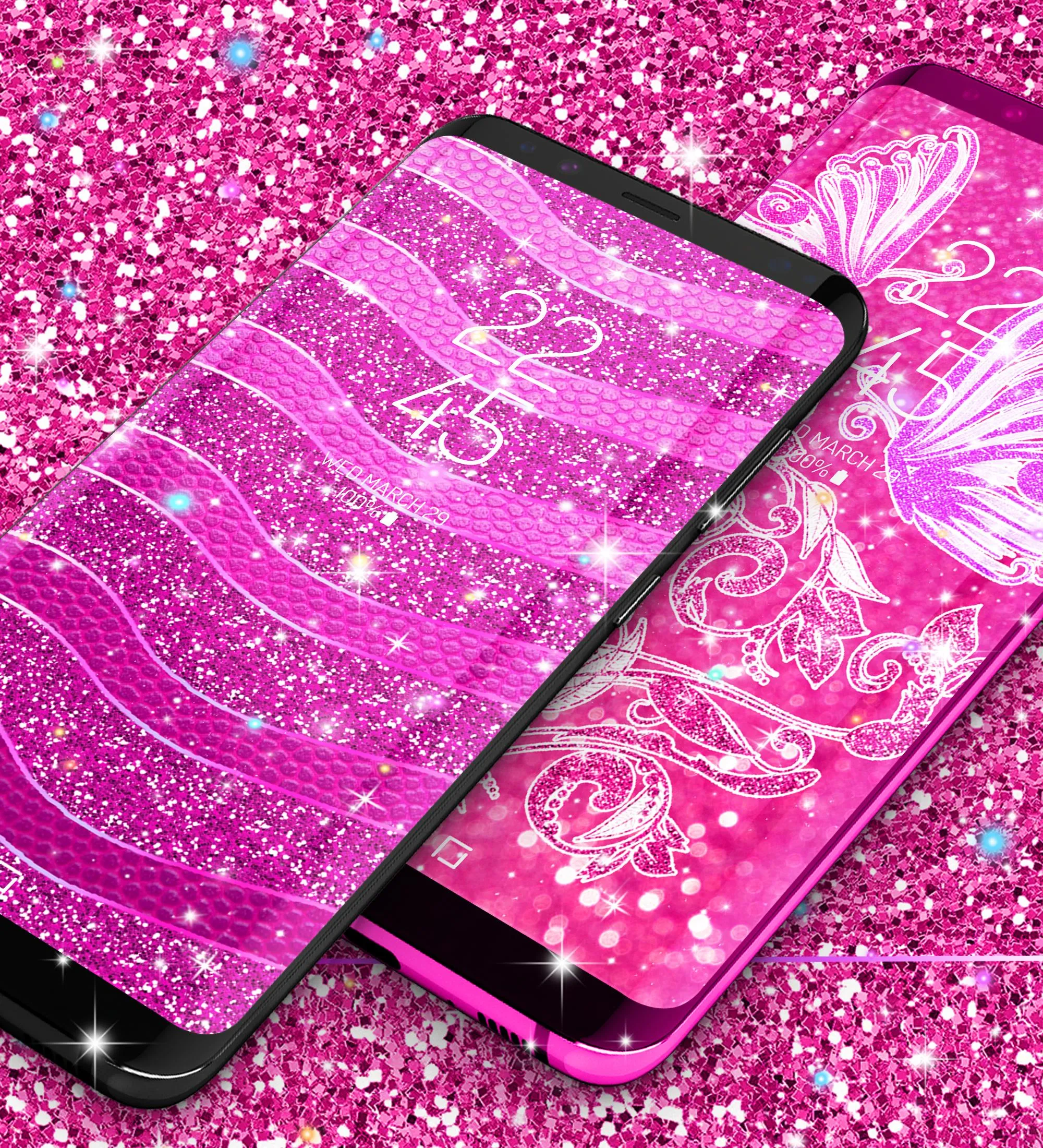 Pink glitter live wallpaper | Indus Appstore | Screenshot